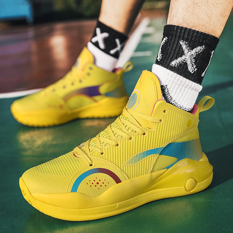 Fashion Men Professional Basketball Shoes Kids Sport Shoes Cushion Wearable Sneakers Men High quality Basketball Boots For Men