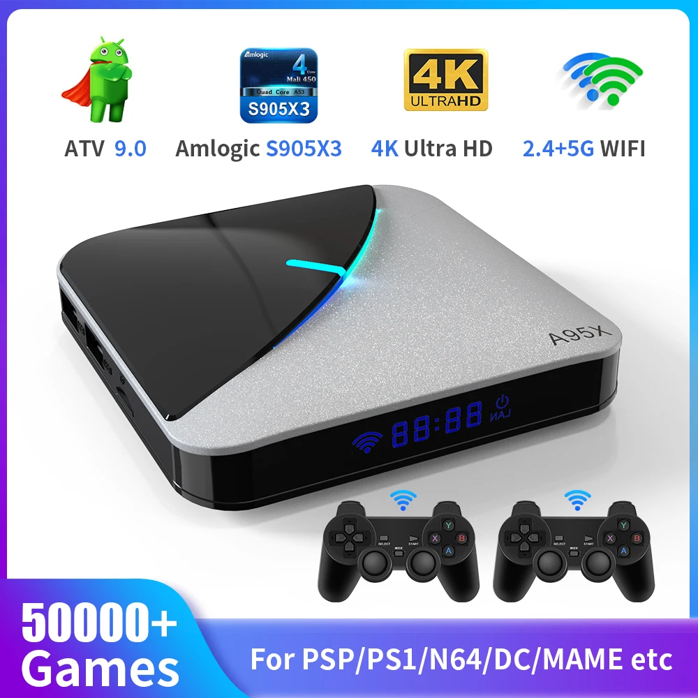 Retro WiFi Video Game Console For PS1/PSP/N64/DC/SS/NDS/MAME 70+Emulators Video Game Players 4K HD TV/Game Box With 50000+Games