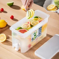 GIANXI 3500ML Thicken Refrigerator Cold Water Jug Plastic Coffee Pot With Faucet Lemonade Cold  Water Kettle Coffeeware Teaware 3
