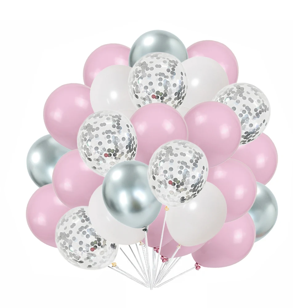 Lot De 110 Ballons Latex 30 Cm - 10 Couleurs Mates + 10 à Confettis - Pour Fête, Mariage, Anniversaire