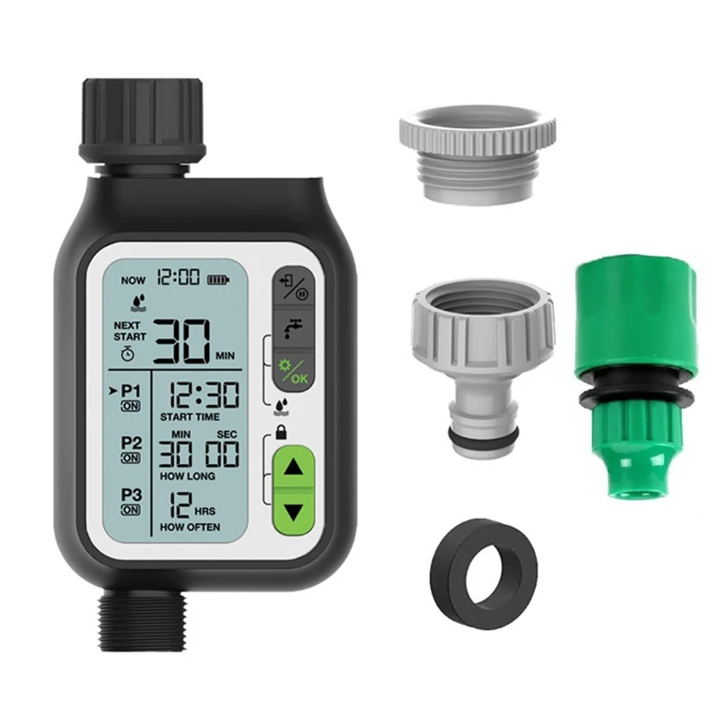 

New-Garden Automatic Irrigation Water Timer With Rain Sensor 3 Separate Programs Irrigation Controller Watering System