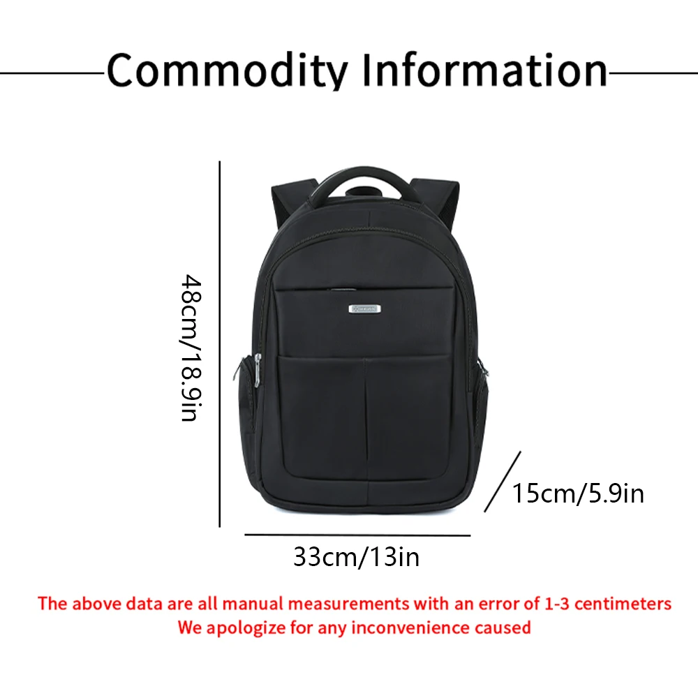 1Pcs Multifunctional Large-Capacity Backpack with Independent Front Pocket (Left Compartment) and Convenient Compartment, Can Hold 15.6inch Laptops, Travel Backpack