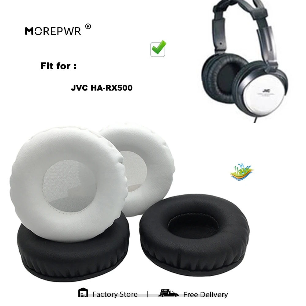 

Morepwr New Upgrade Replacement Ear Pads for JVC HA-RX500 Headset Parts Leather Cushion Velvet Earmuff Sleeve Cover