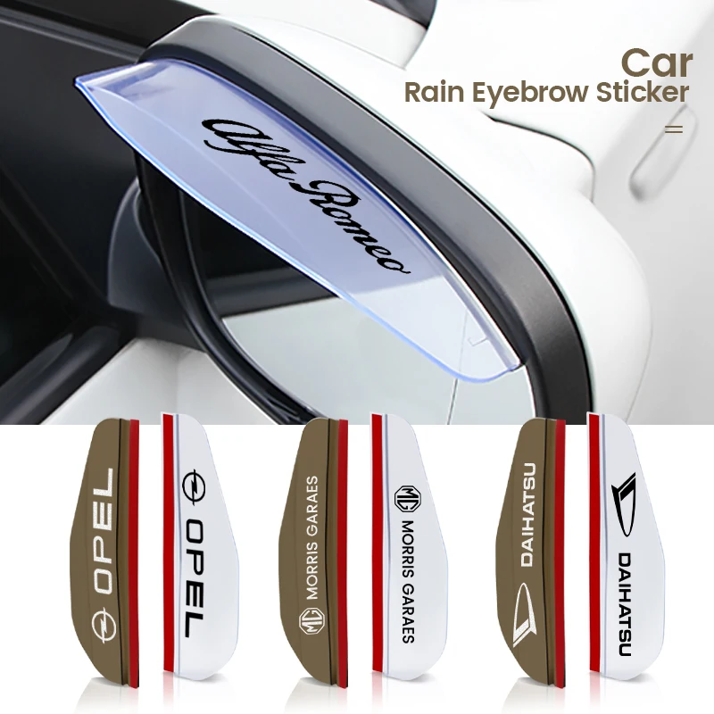 2pcs Car Side Rear View Mirror Rain Eyebrow Visor Look Proof Decoration For Hyundai Santa Fe Sonata Solaris Azera Creta I30 | Автомобили и