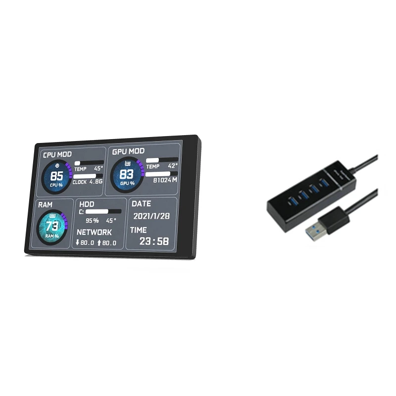 3.5 ġ IPS c  ũ ǻ , ̴ ITX ̽ 3.5 ġ, USB  LCD  AIDA64  