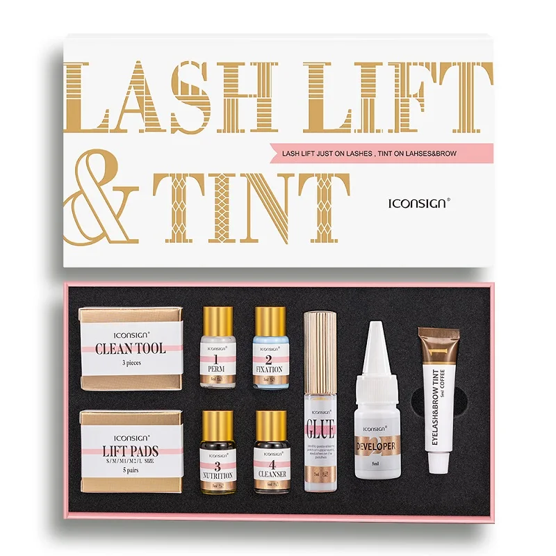 Dropshipping Iconsign Lash Lift Kit E Brow Dye Tint Kit Lifting Ciglia Brow Lift Brow Dye Tint Lash Lifting Kit Trucco Per Gli Occhi