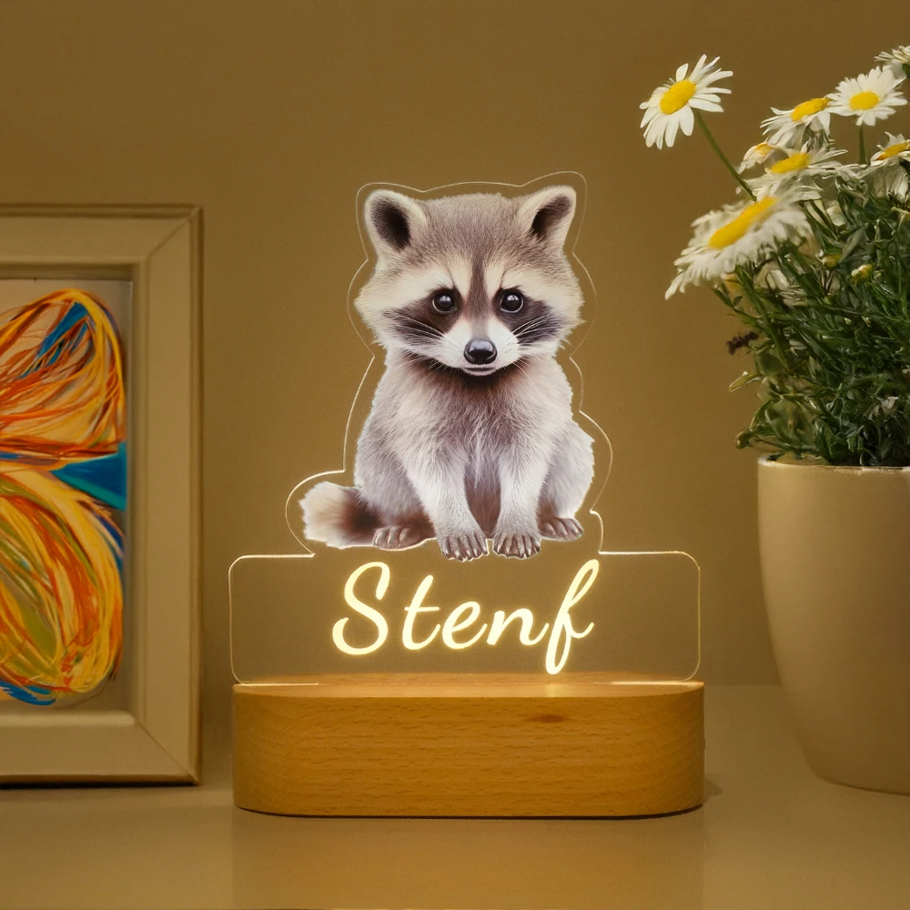 Elephant Animal Night Light Custom Child Nightlight Bedroom Bedside lamp LED Lamp Mood Lighting Home Decor Kids Birthday Gift