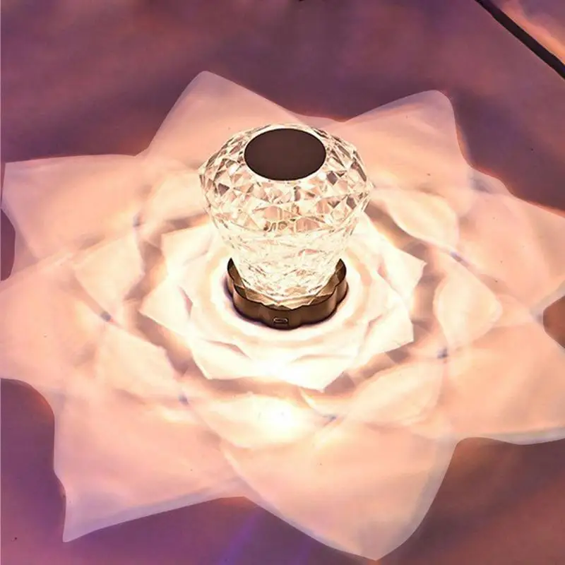 

Crystal Touch Lamp Rechargeable Crystal Lamp Touch Control Stylish And Delicate Crystal Lamp For Hotels Closet Living Room