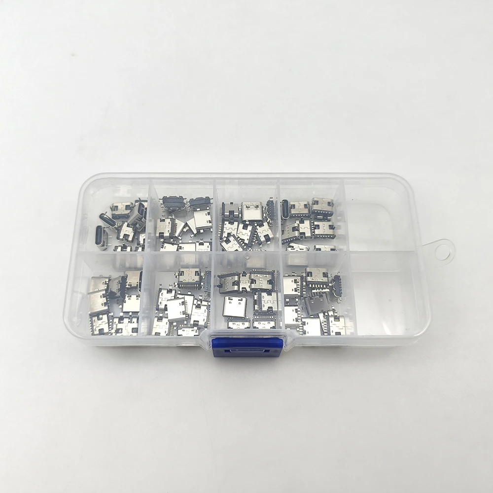80/100/150 Teile/schachtel Typ-C USB Stecker Lade Port 2/6/16Pin SMD SMT PCB USB-C Buchse Für Telefon und Digitale Produkt Reparatur Kit – Detail 2