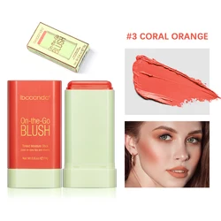 Transformative Blush Stick: Waterproof, High - Color Cream for Brightening and Radiance (Orange)