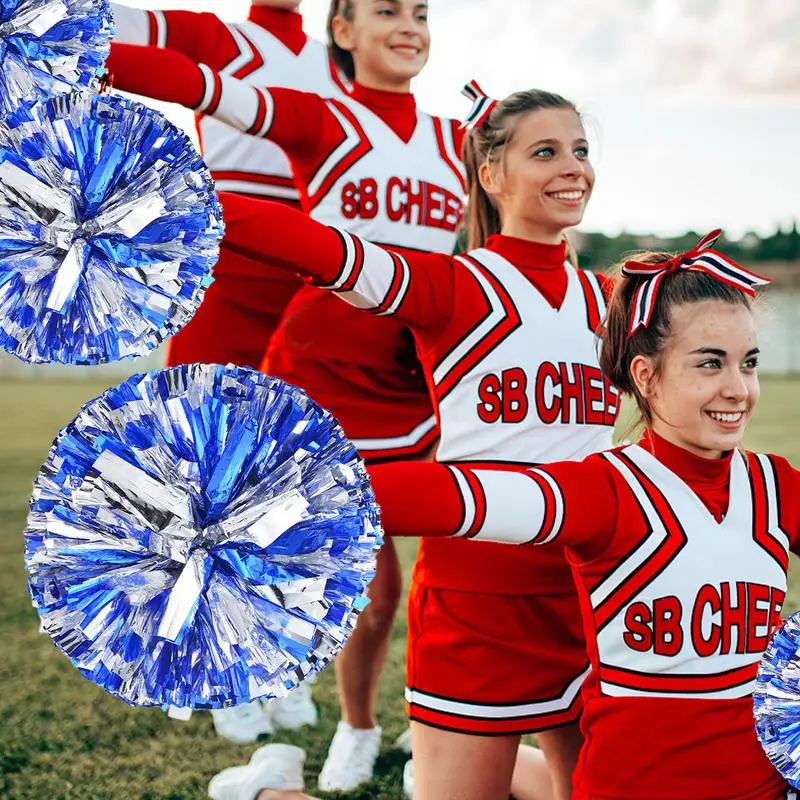 Competition Flower Handle Cheerleader Pom Poms Cheerleading Cheering Ball Decorator Club Sport Supplies