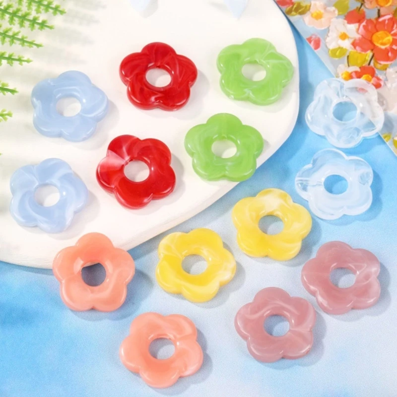 10Color31x29mmIrregularSmallFlowerCharmPendantsforWomenDIY