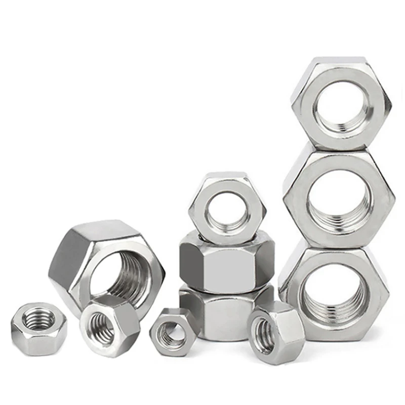 304 Stainless Steel Fine Thread Lock Nut M4 M5 M6 M8 M10 M12 M14 M16 M18 M20 M22 M24 Fine Thread Nut Pitch 0.5/0.75~2.0 Teeth