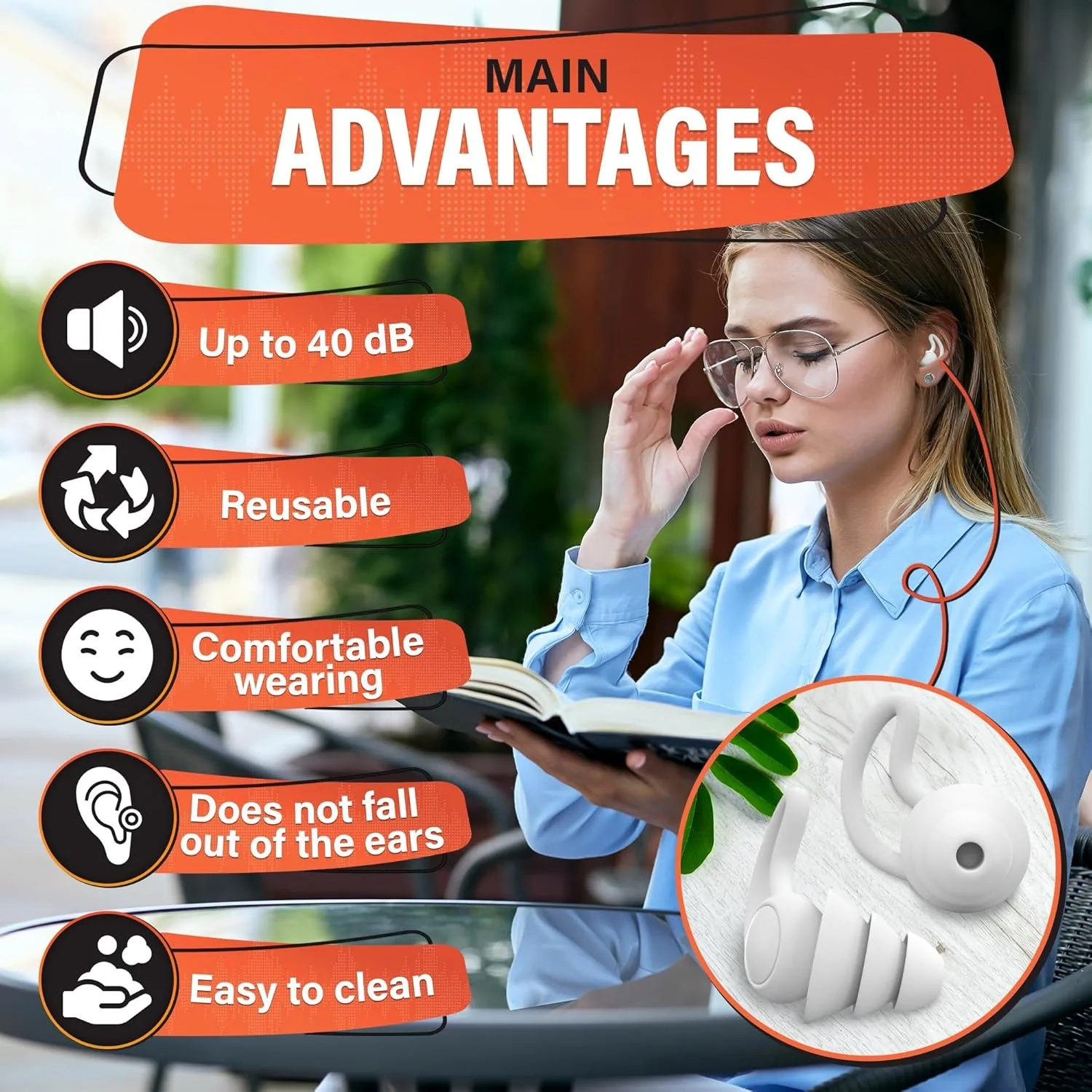 Enhanced Noise-Blocking Silicone Earplugs - Comfortable, Reusable, Triple-Layer Design for Restful Sleep
