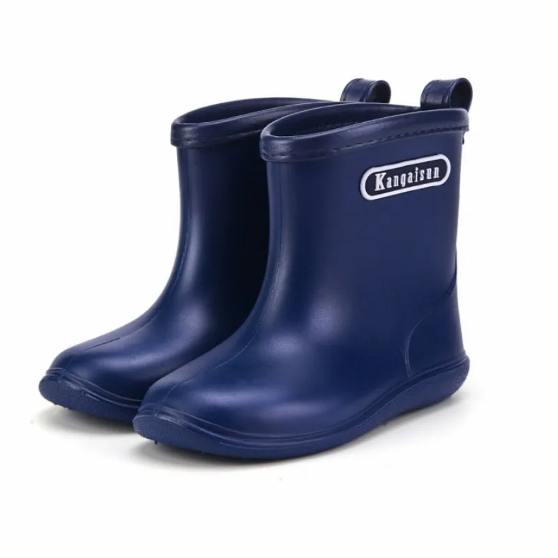 Botte en Caoutchouc Enfant - Bottes de Pluie Fourrée Bleu - Taille