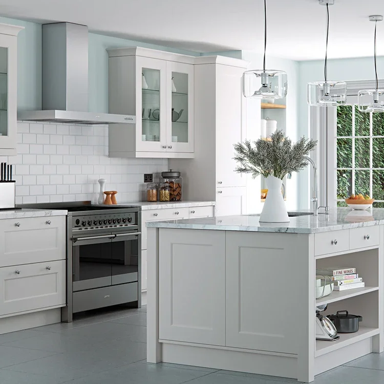 Modern Small Organizer Laminate Base Kitchen Island Cupboard White Kitchen Cabinet With Countertop