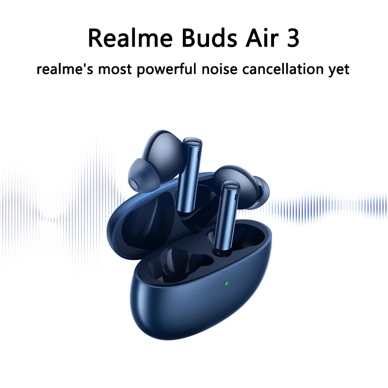 Realme-air Fone de Ouvido de Longa Duração da Bateria Fone de Ouvido com Cancelamento de Ruído Ativo Ipx5 Impermeável Versão Global Bluetooth 5.2 42db - Image 2