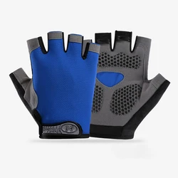Unisex Breathable Anti-Slip Fitness and Cycling Gloves - M (Upgrade blue)