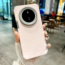 Luxurious Velvet Fabric Shockproof Case with Plated Lens Cover for Huawei P70 Pro (Pink)