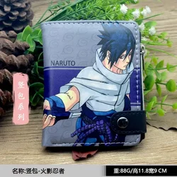 Naruto & Sasuke Cartoon Animation Wallet - Stylish PU Coin Card Holder for Men and Kids, Perfect Birthday Gift (Light gray)