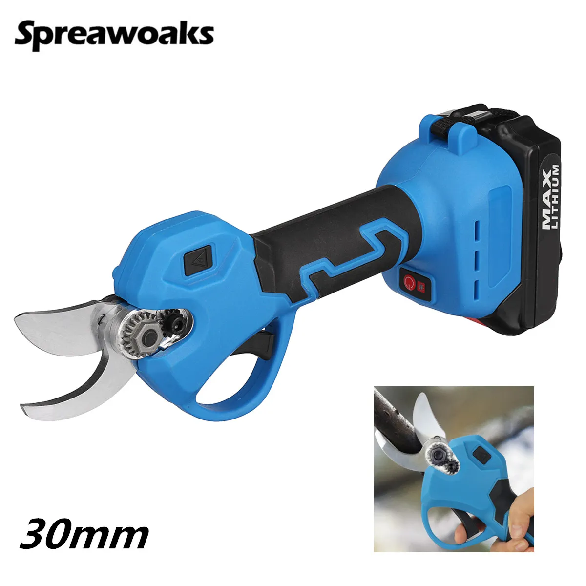 Cordless Pruner Shear 30mm Electric Scissors Garden Pruning Fruit Tree Bonsai Branches Cutter Power Tools Makita 18V Battery