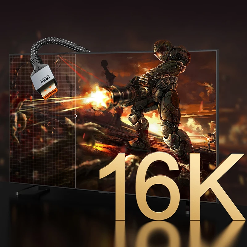Premium DisplayPort Cable – Ultra HD 16K with HDR Video & Audio