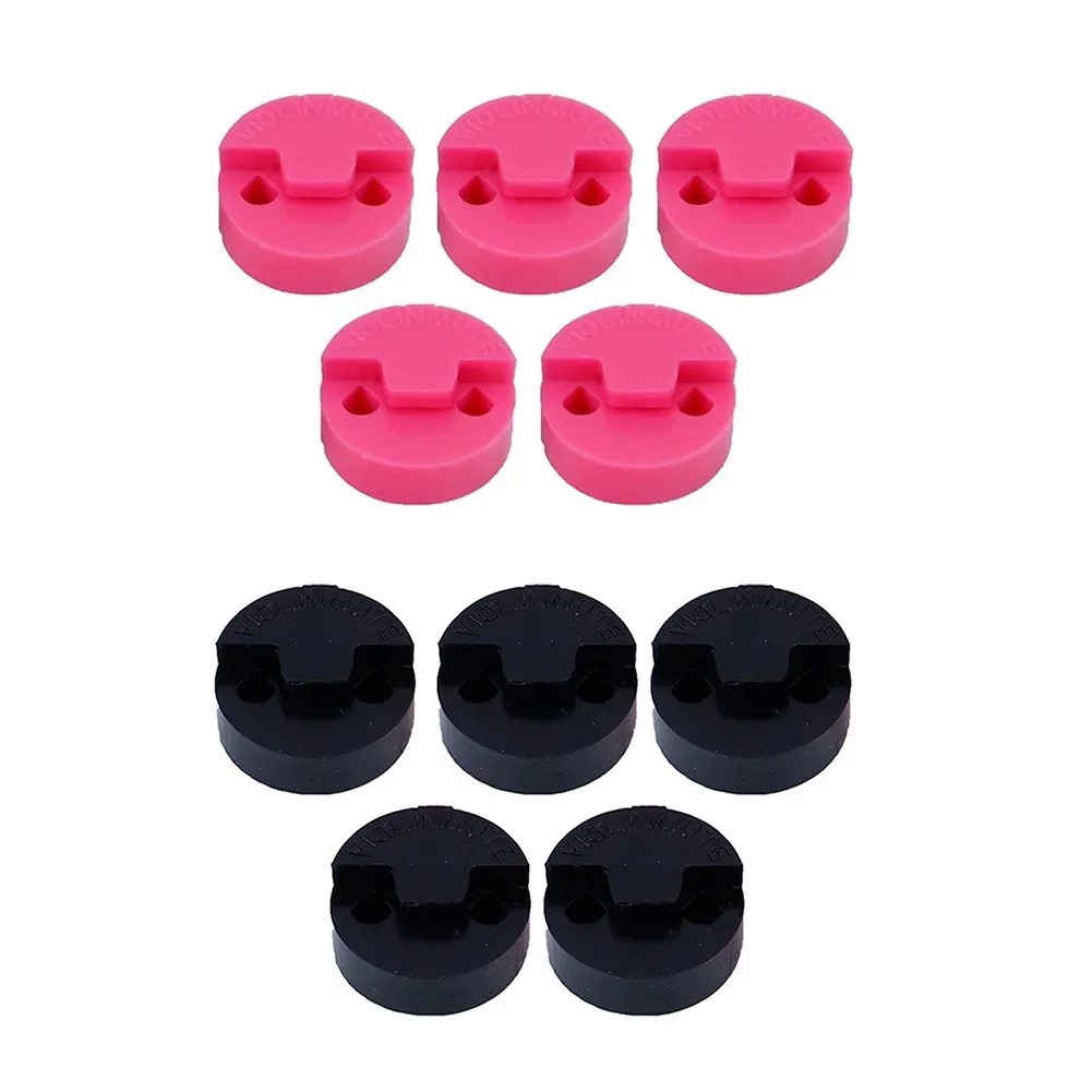 5pcs Rubber Violin Mute Professional Violin Parts 20 X 20mm Round Rubber Mute Silencer Stringed Instrument Accessories violin mute