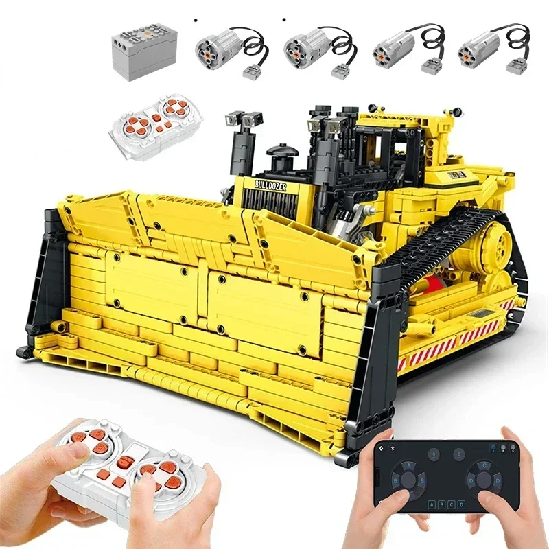 Moc City Construction Vehicle 42131 Engineering Mechanical D11 Bulldozer Rc Crane Truck Model Building Blocks Toys For Boys Gift