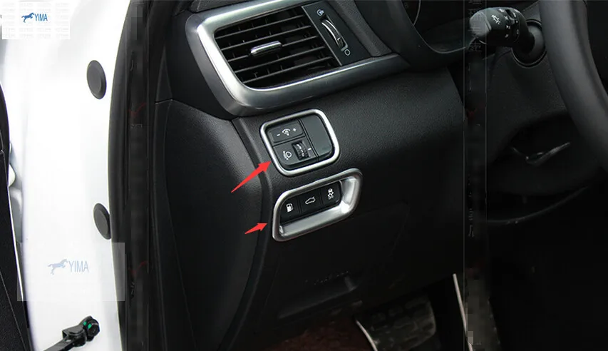 

Car Accessories Head Lights Lamps Switch + Rear Trunk Button Frame Cover Trim Fit For KIA Optima K5 2016 Interior Modified