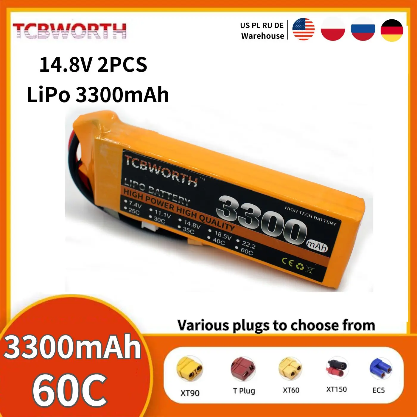 

14,8 V 3300mah RC Lipo аккумулятор 4S 60C перезаряжаемая батарея для радиоуправляемого автомобиля, автомобиля, дрона, квадрокоптера, самолетов, вертолета, автомобиля, лодки, запчасти