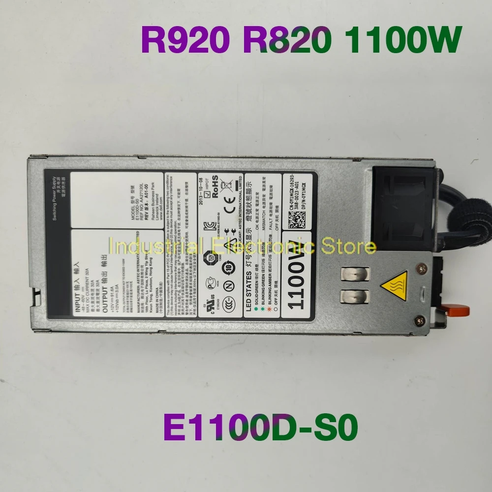

Блок питания постоянного тока для сервера DELL R920 R820 1100 Вт E1100D-S0 AA27120L E 5G4WK Y1MGX 02RN7 06RYJ9