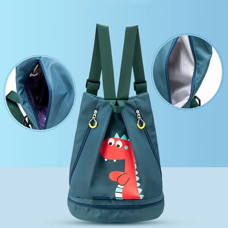 New children's wet and dry swimming bag, beach travel duffel bag storage bag 2