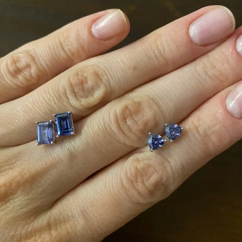 2 Pairs Tanzanite 925 Sterling Silver Earring Jewelry Sets Earring for Women 3