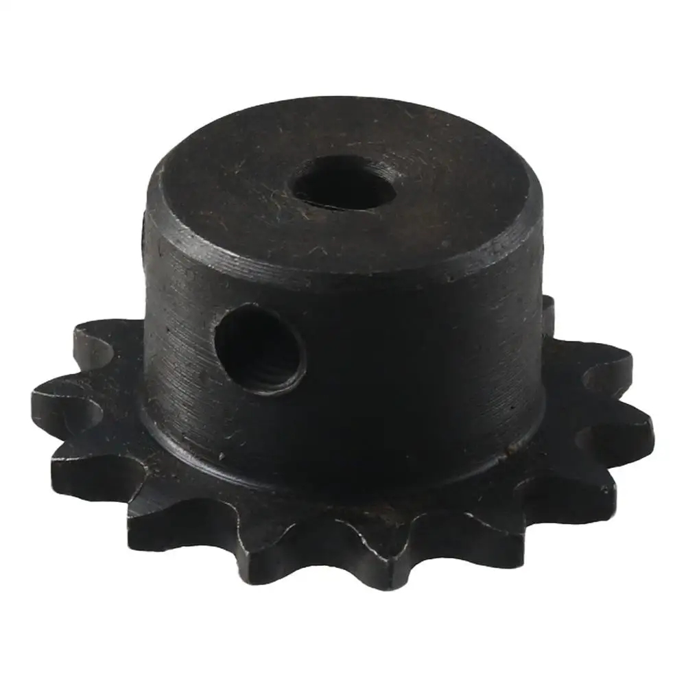 14 Tooth B Type Roller Sprocket 25 Chain Black Oxide Industrial Chain Wheel Single Strand 1/4" Pitch C45 Carbon Steel