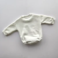 Spring Autumn Newborn Infant rompers one-piece Letter embroidery sweatshirt romper Long Sleeve Baby Full loose Body jumpsuits 2