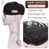 TESS 35g Men Toupee 16x19cm Human Hair Toppers Replacement System Men Capillary Prothesis Male Hair Wig Clip In Hair Extensions 3