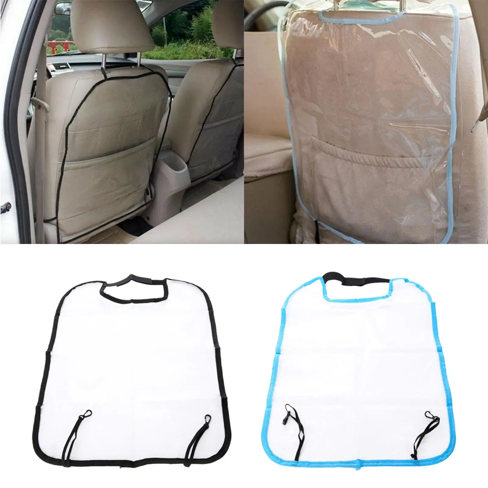 Auto Clear Seat Back Anti Kick Pad Durable Auto Back Seat Guards Clear Cover