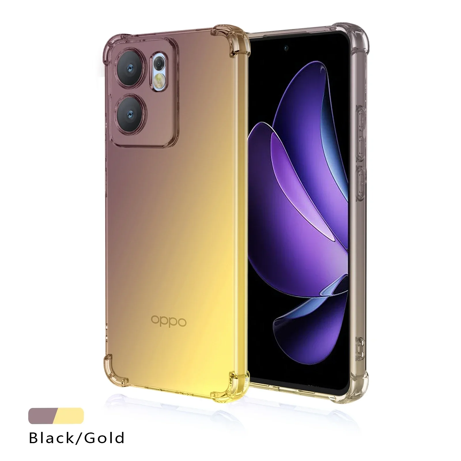 Sleek Gradient Airbag TPU Shockproof Phone Case - Protective Cover Shell