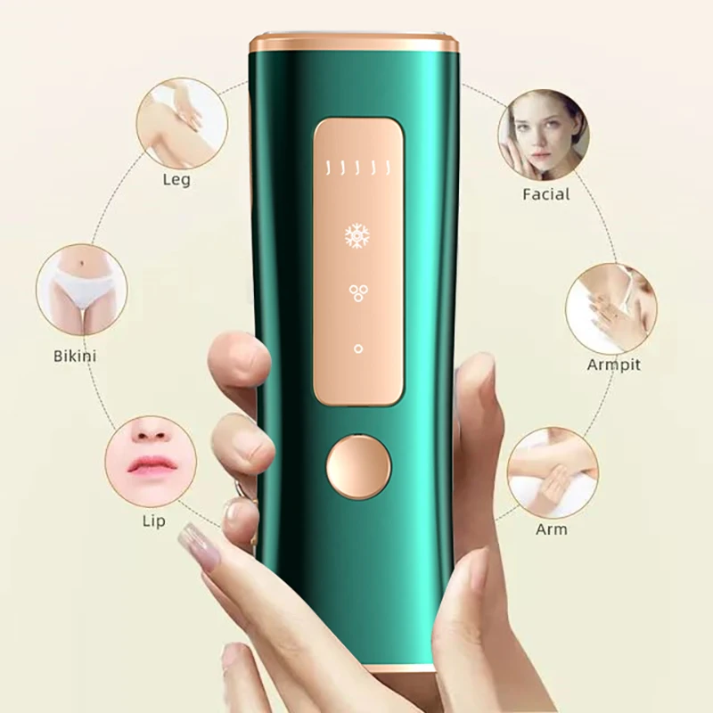 PAKISS At-Home Ice IPL Hair Removal Permanent Flashes Painless Remover On Armpits Back Legs Arms Face Bikini Line FY-B508