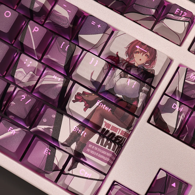 Kafka-keycap para Teclado Mecânico 108 Keycap Pbt Sublimação de Corante Transmissor de Luz Cherry Switch Cross Key Cover Star Trilho Jogo - Imagem 2