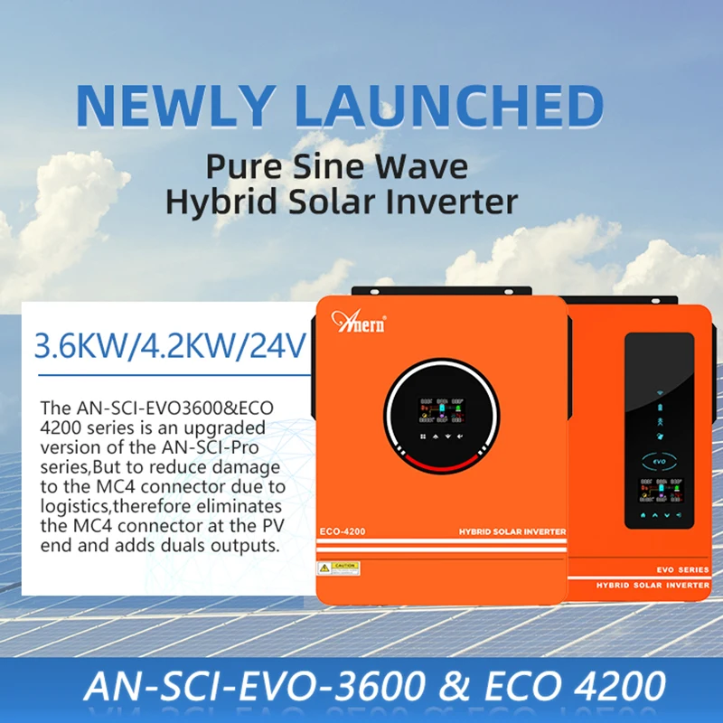 6200W Hybrid Solar Inverter Pure Sine Wave Inverter 48VDC 220V
