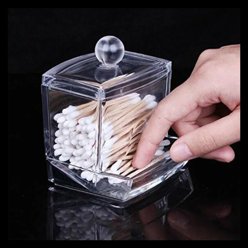 Acrylic Cotton Swabs Storage Holder Box Portable Transparent Makeup Cotton Pad Conbo 28 Acrylic Cotton Swabs Storage Holder Box Portable Transparent Makeup Cotton Pad Conbo