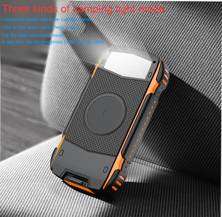 New 20000mAh Power Bank Wireless Fast Charging for iPhone 13 Xiaomi 12 Solar Powerbank Waterproof Dropproof External Battery usb c power bank