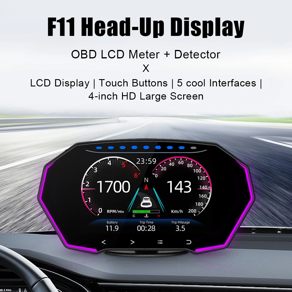 OBD OBD2 OBDII Touch Screen Multi Gauge