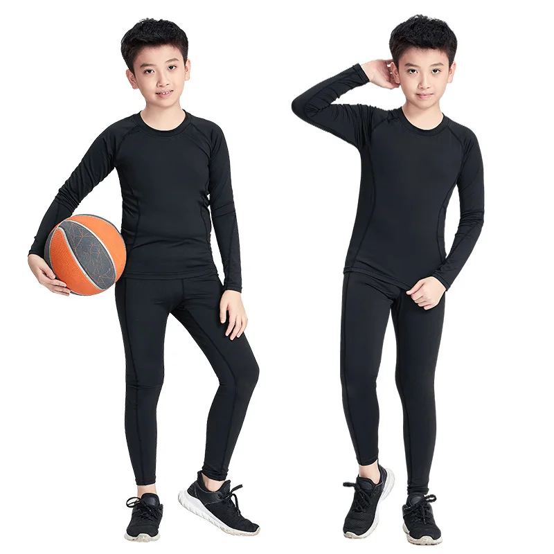 Sports Suit Kid's Running Tracksuit Tights Gym Fitness Compression Sports Suit