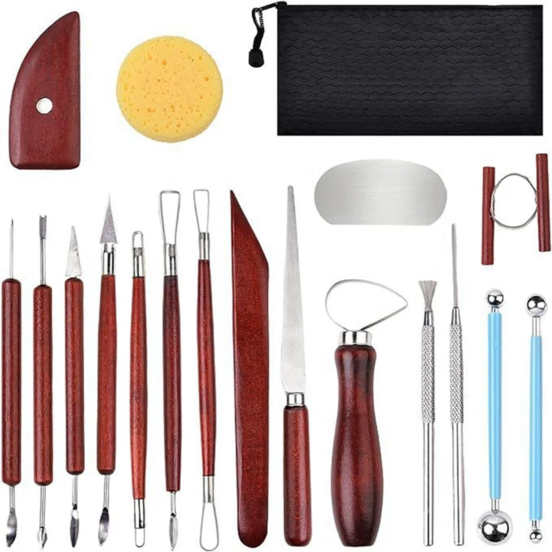 

18 шт. керамический деревянный металлический лазерный нож, глина, скульптура, глина, нож для резьбы, инструменты из мягкой глины, простота установки и использования