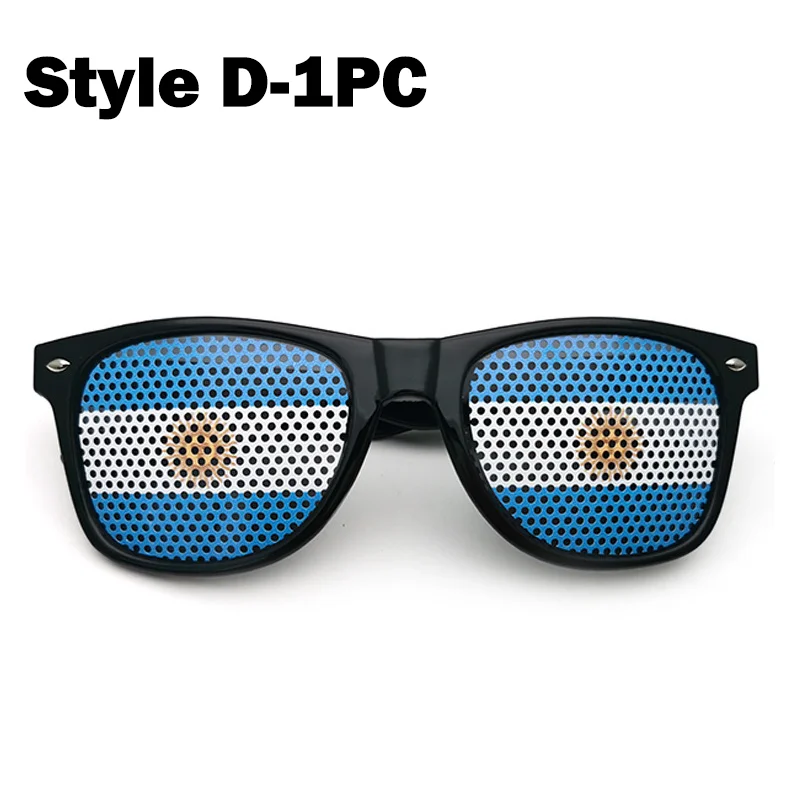Sonnenbrille mit Nationalflagge, schwarzer Rahmen, dekorative Brillengestelle für Party, Cosplay, Fußballspiel, Geschenk – Detail 11