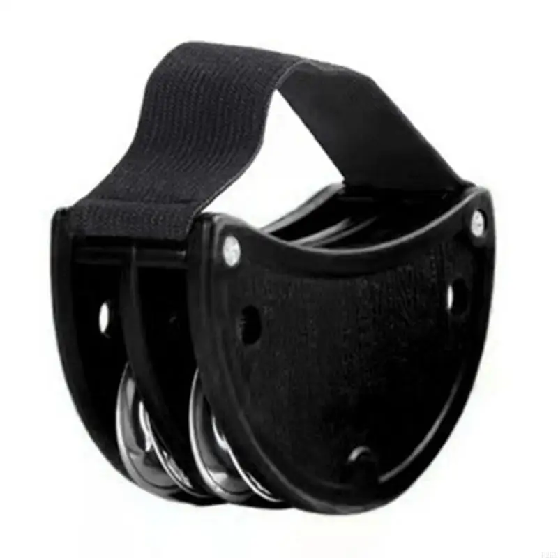 Foot Tambourine Orff Musical Instrument Half Moon Tambourine Foot Rattle Bells Double Row Percussion Instrument