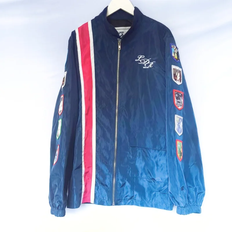 thumbnail image 1 of Chaqueta de carreras azul marino Reys Racing Lana Del 2024 con parche bordado conmemorativo LDR para hombre y mujer, 1 of 5