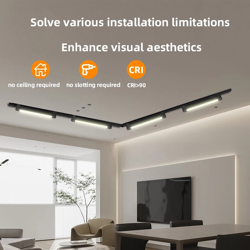 Set Led Track Light Ceiling Lamp AC165-264V 10W 20W 30W 40W Floodlight COB Rails Spot Track lighting Fixture for Home Decoration 5